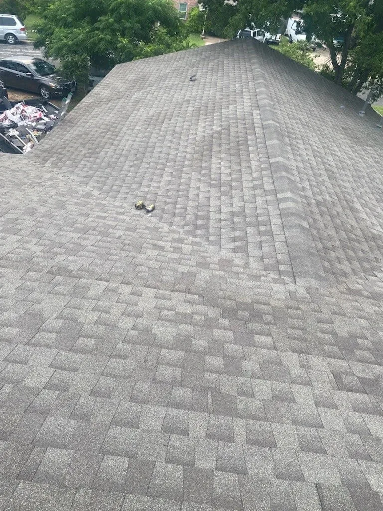 Completed residential shingle roof